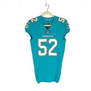 Rare 2017 Raekwon McMillan #52 Game Issued Miami Dolphins Aqua‎  Nike Jersey 40